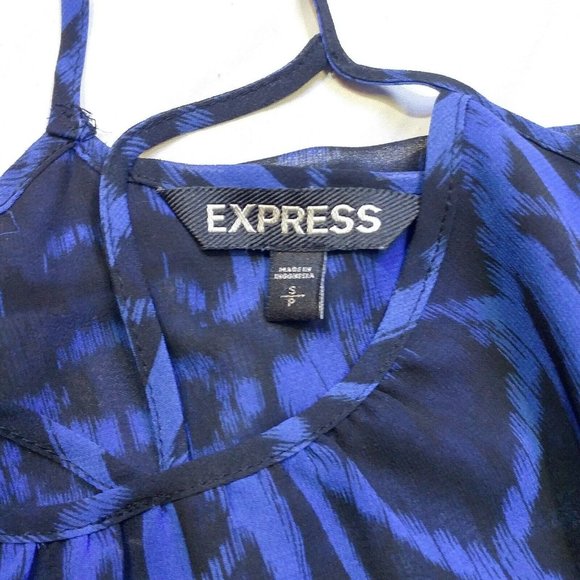 Express Double Layered Chiffon Spaghetti Strap Small Petite Top - Picture 2 of 3